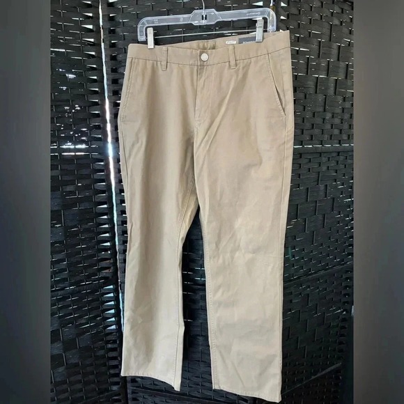 Bonobos Men's Washed Slim Chinos in Khaki Checkered Slant Pocket Size 32/30 - Picture 13 of 15